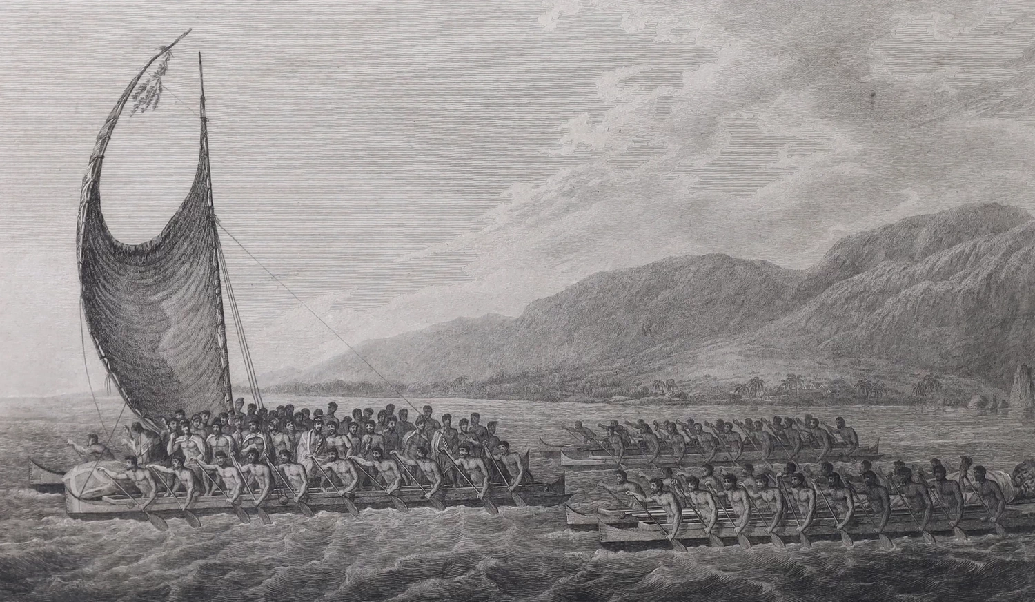 Il re di Owyhee porta regali al capitano Cook
